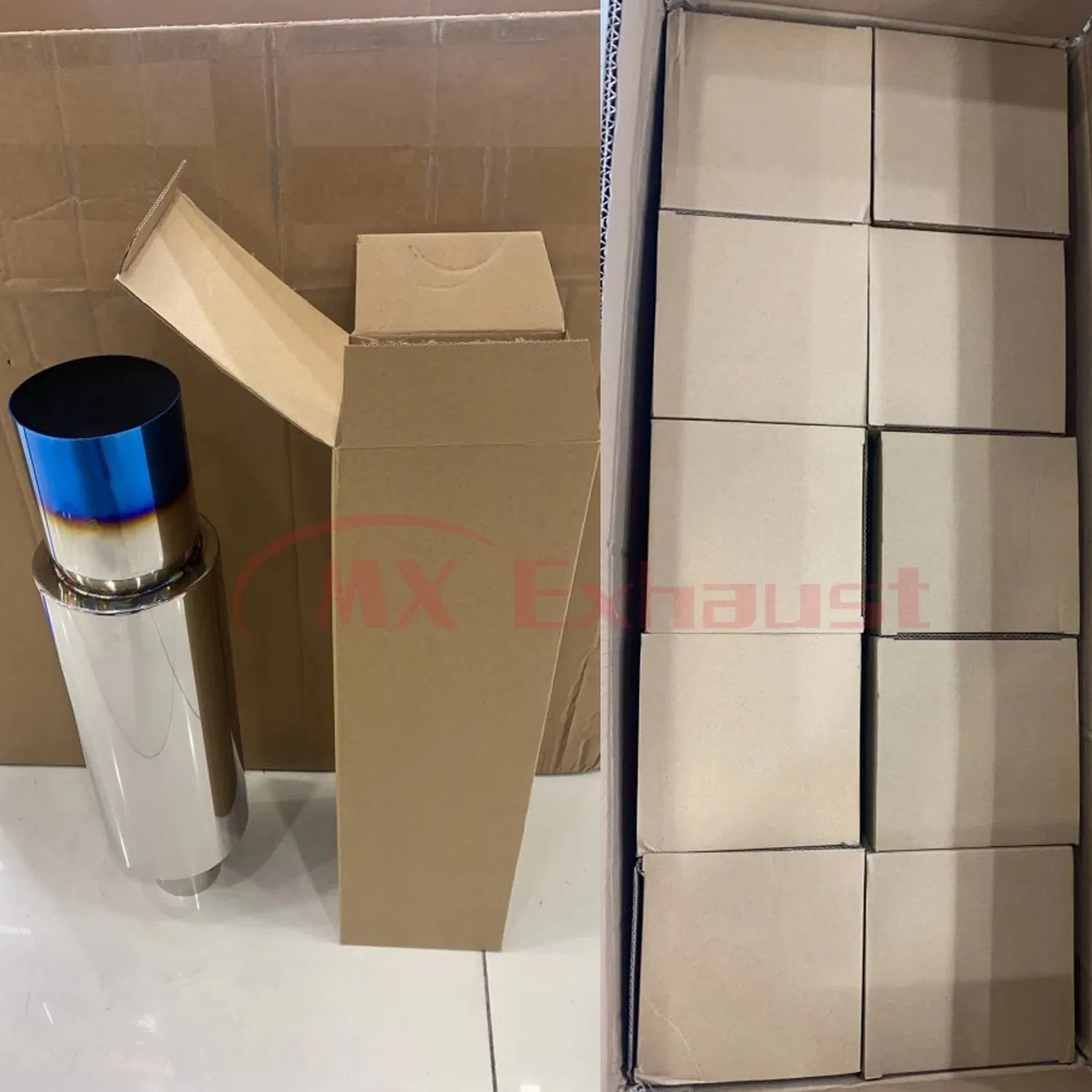 Глушитель выхлопной HKS 2.5'' вход 4'' выход, синий титан