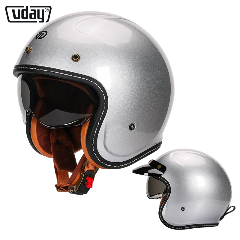 Открытый мотошлем Three Quarters, ретро-стиль