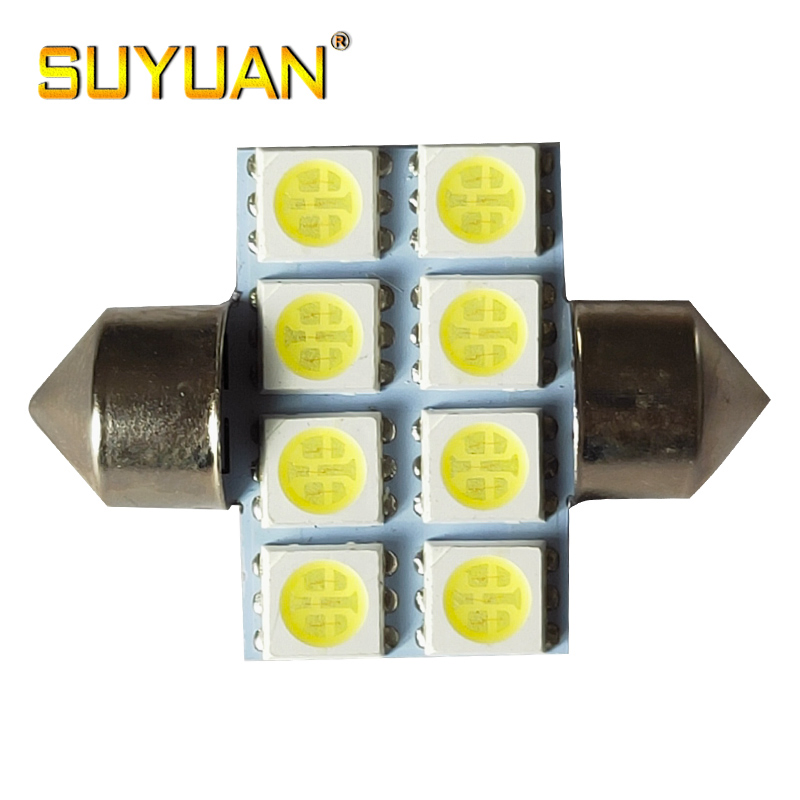 Светодиодная лампа C5W 5050 8SMD для авто, 12В