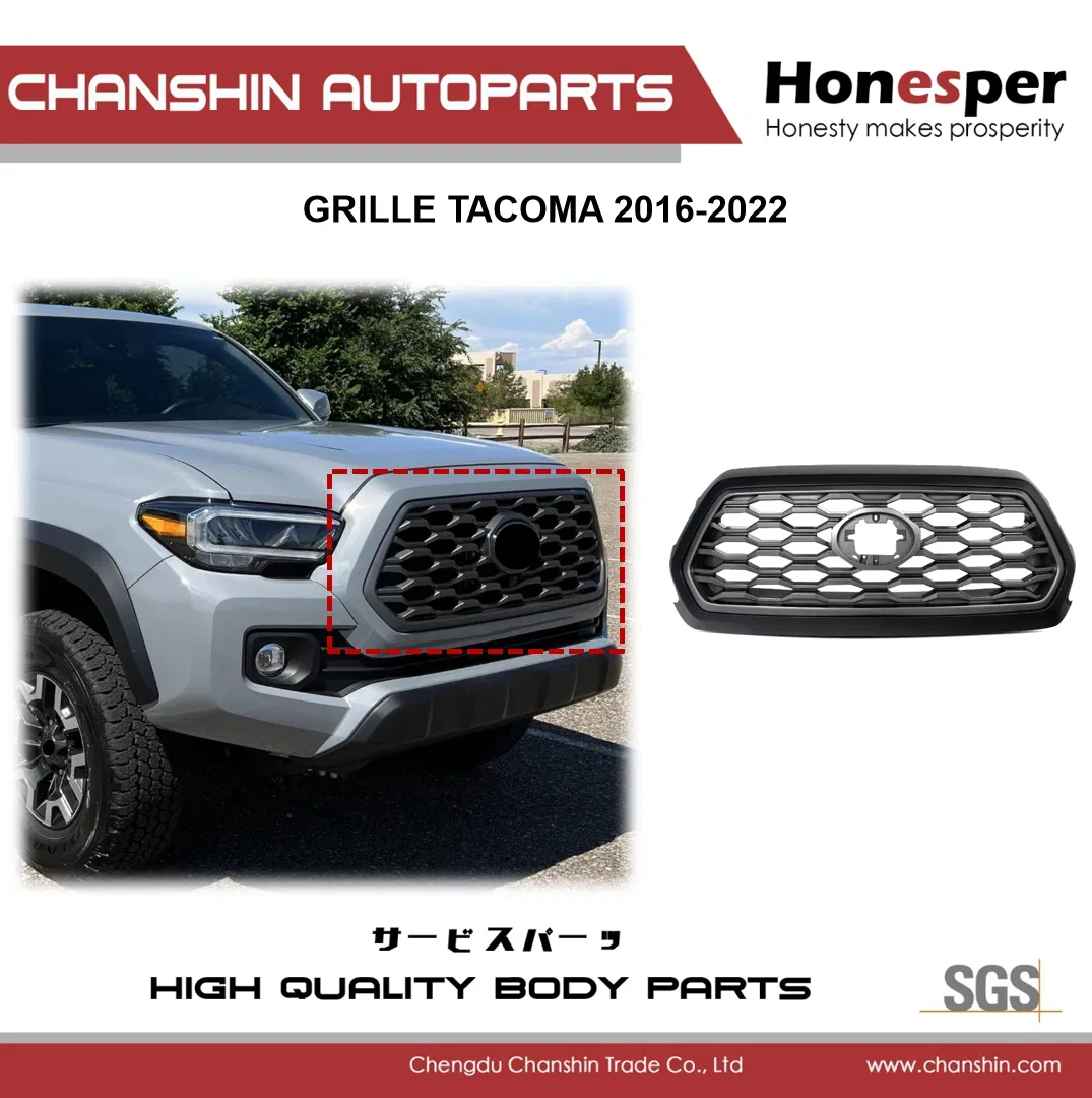 Wholesale Car Spare Parts Front Grille Car Accessories Auto Part Body Parts Bumper Grille for Toyota Tacoma 2019-2021 Pick-up 53101-04100