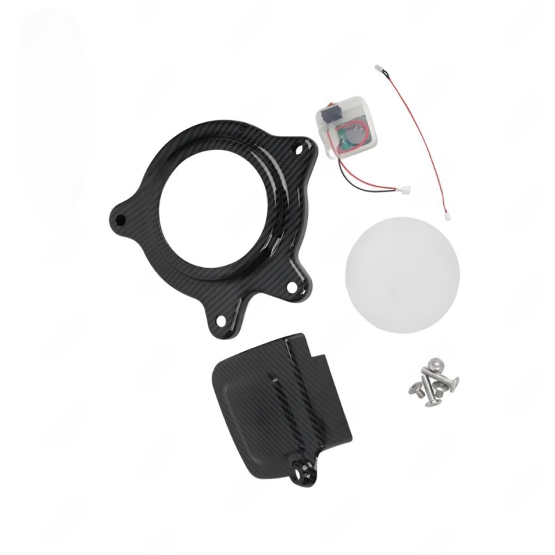 Waterproof Carbon Fiber CVT Cover with LED for YAMAHA Nmax155 Scooter