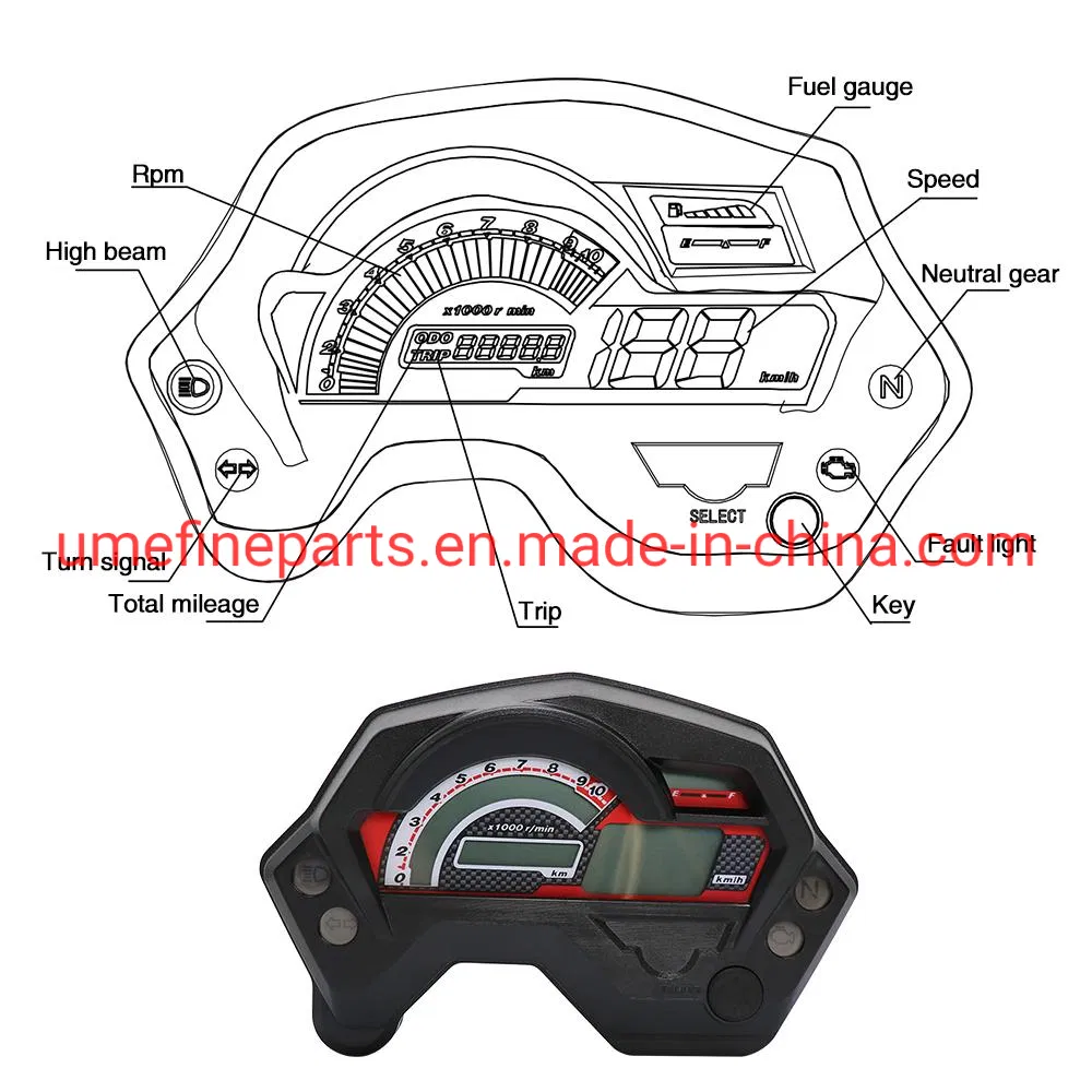 Спидометр LCD для мотоцикла YAMAHA FZ16