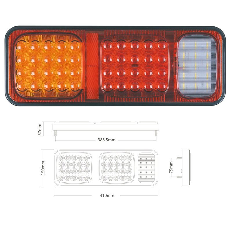 Боковой габаритный фонарь для грузовика 55 LED 24V IP67