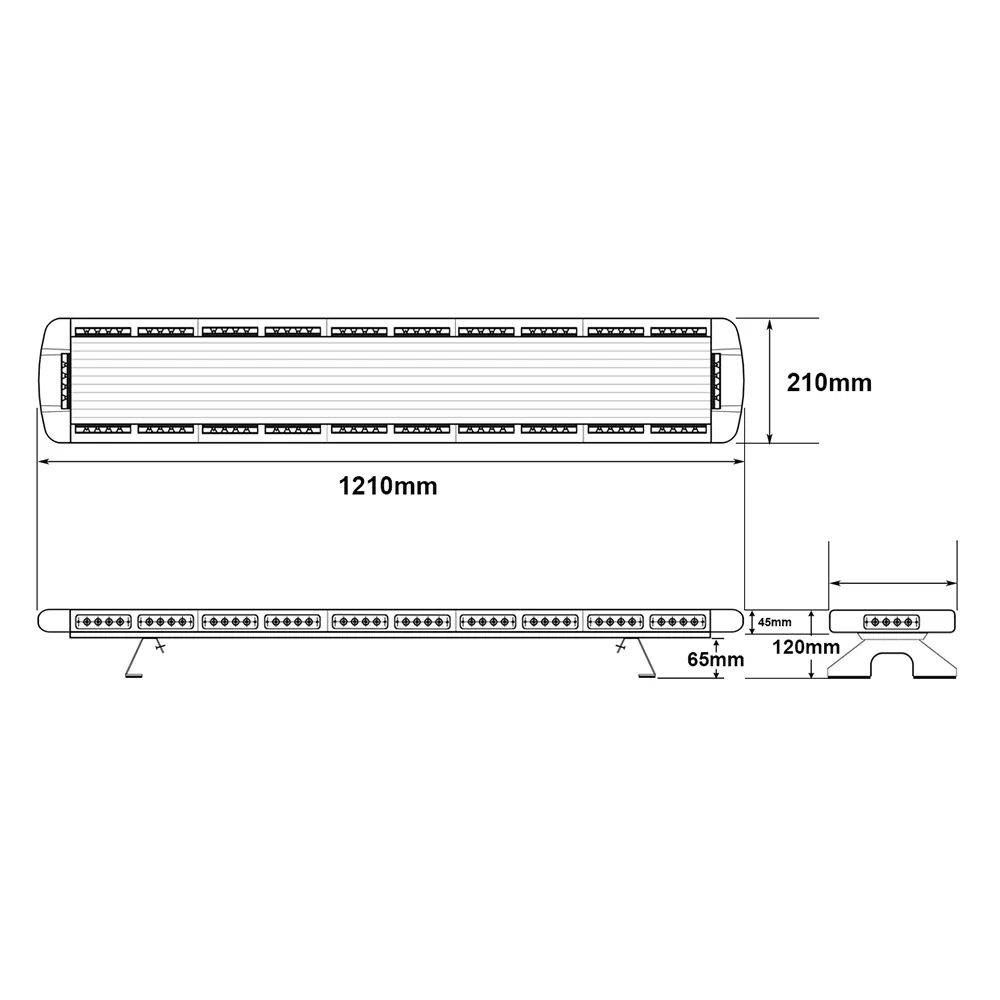 Red Blue Ambulance Warning Lightbars with Siren Speaker 100watts 517LC-Lt