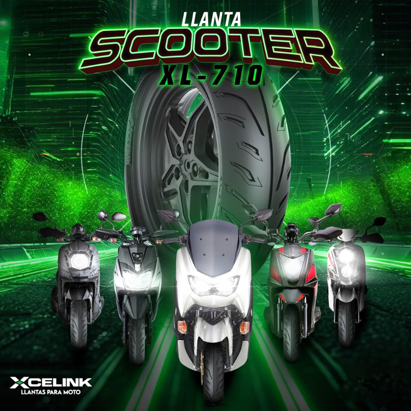 Шина мотоциклетная бескамерная 10-12 дюймов XCELINK