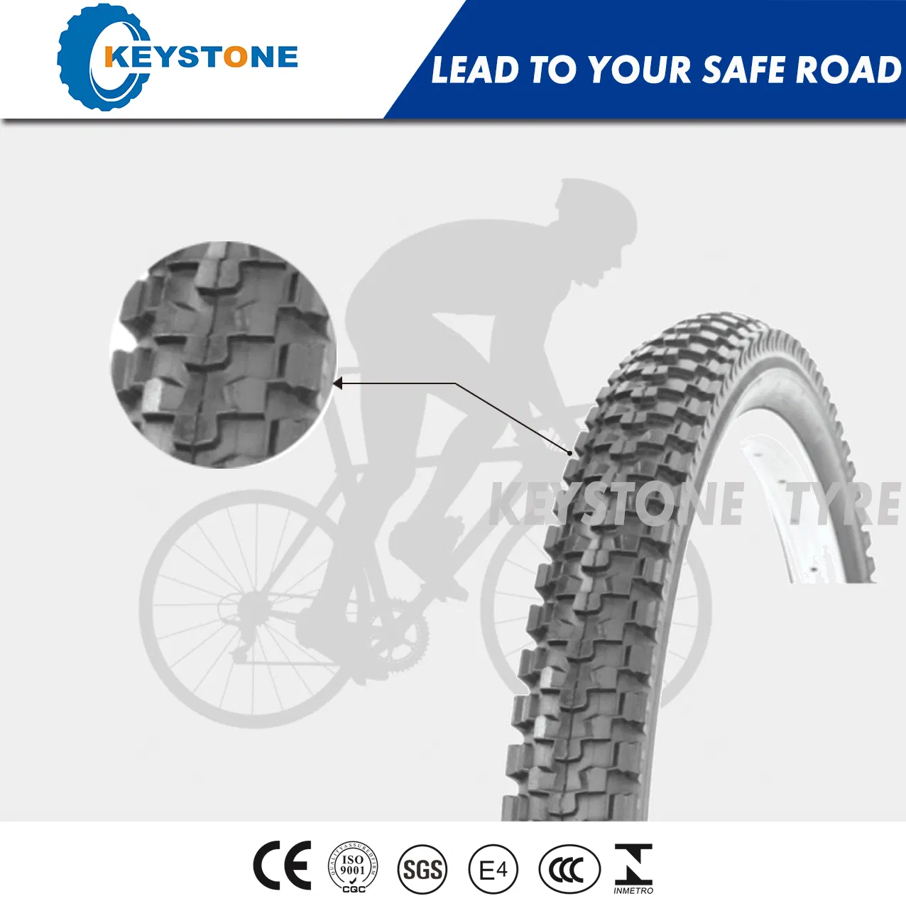 Велосипедная покрышка ECE Dual Compound для кросс-кантри 22x2.40