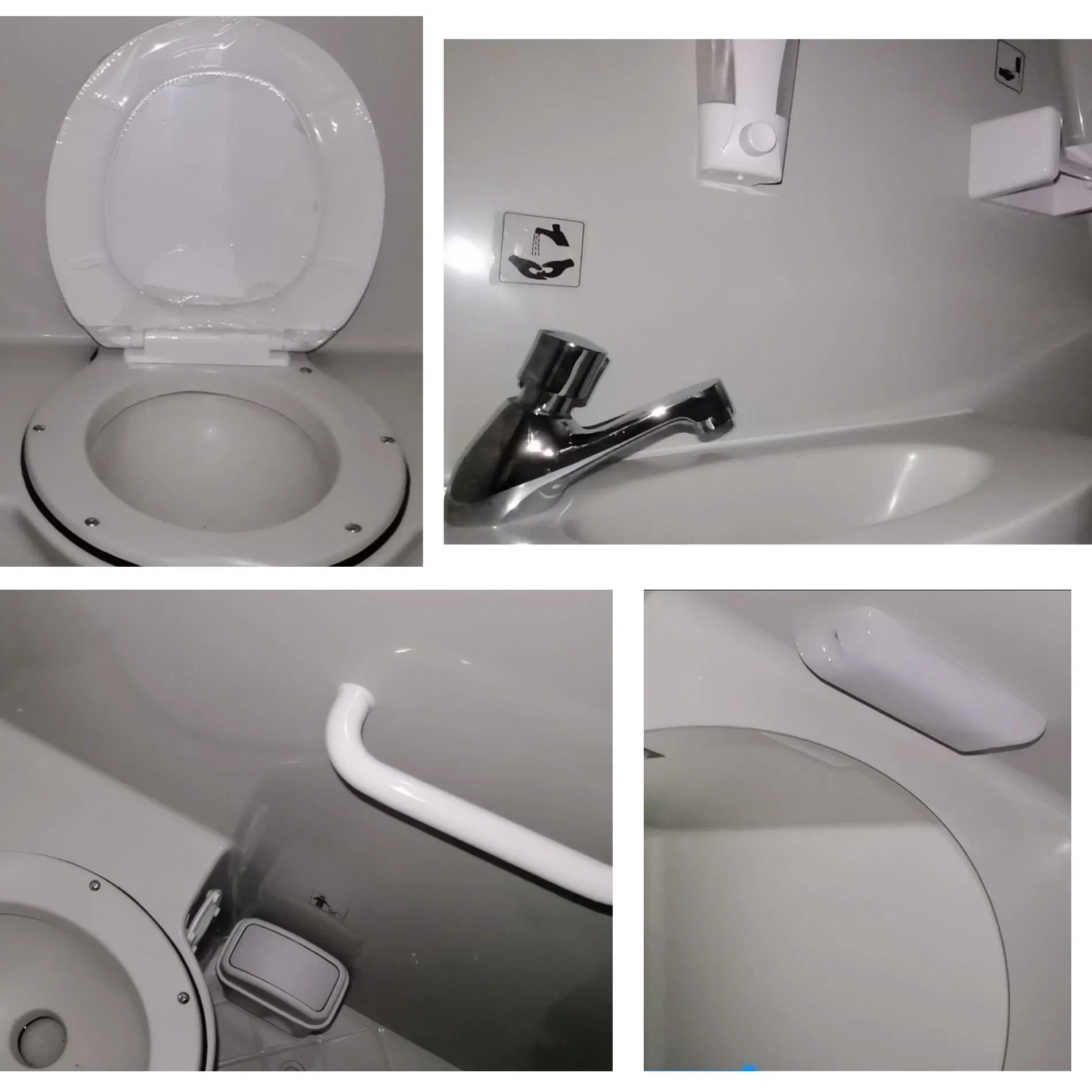 Various Models Middle Rear Position Bus Coach Toilet Washroom