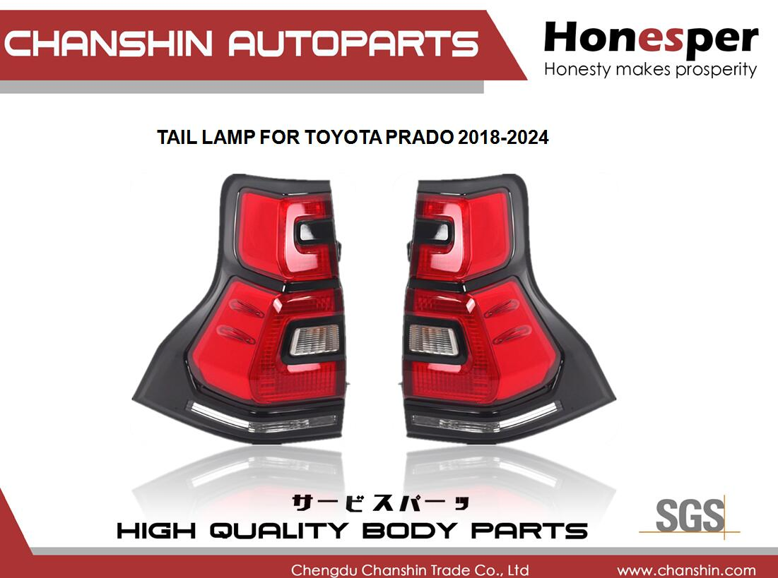 Wholesale Car Spare Parts Auto-Parts Car Accessories LED Back Light Tail Lamp Tail Lamp Taillight for Toyota Land Cruiser Prado 2018-2024