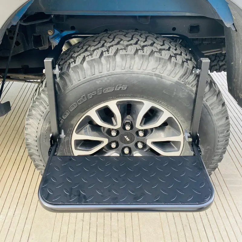 Heavy Duty Folding Aluminium Ladder for Tire and Wheel Services