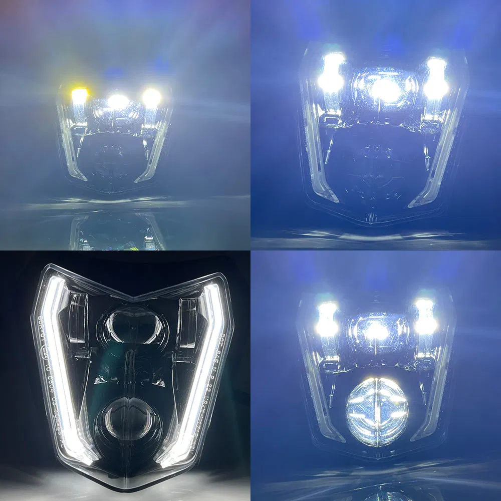 Enduro Motorcycle Headlight LED for Ktm Exc 300 Xcf Sx Xc Xcw Excf 125-500 2017 to 2023 Dirt Bike Headlamp Moto Custom Wholesale