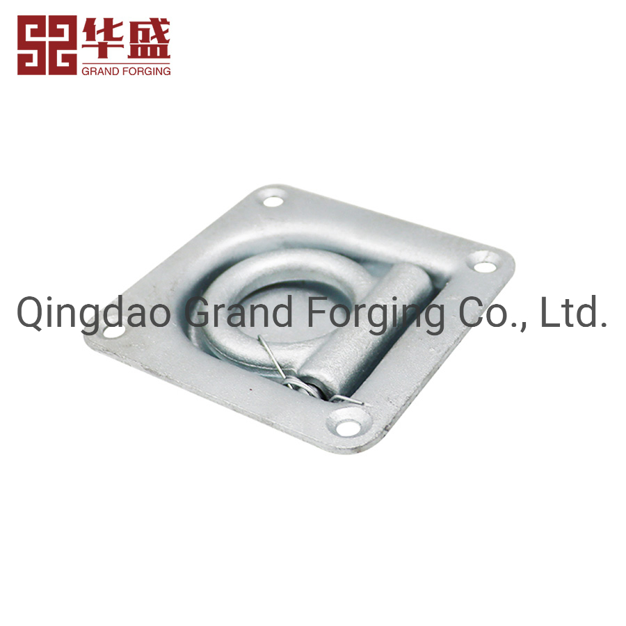 Galvanized Steel Trailer Tie Down Recessed Anchor Lashing Ring with Plate
