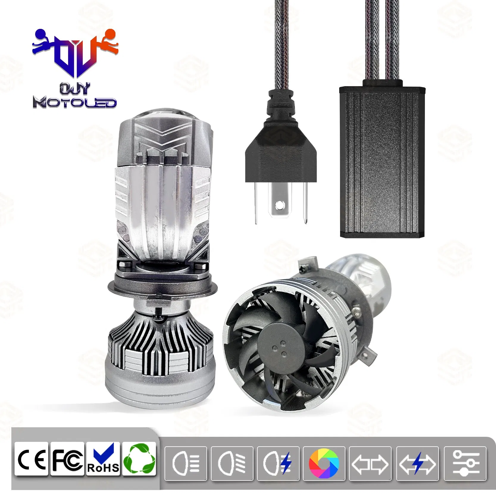 IP68 Waterproof LED Car Universal Headlight Kit, Paired with Externally Driven High Brightness LED Headlights