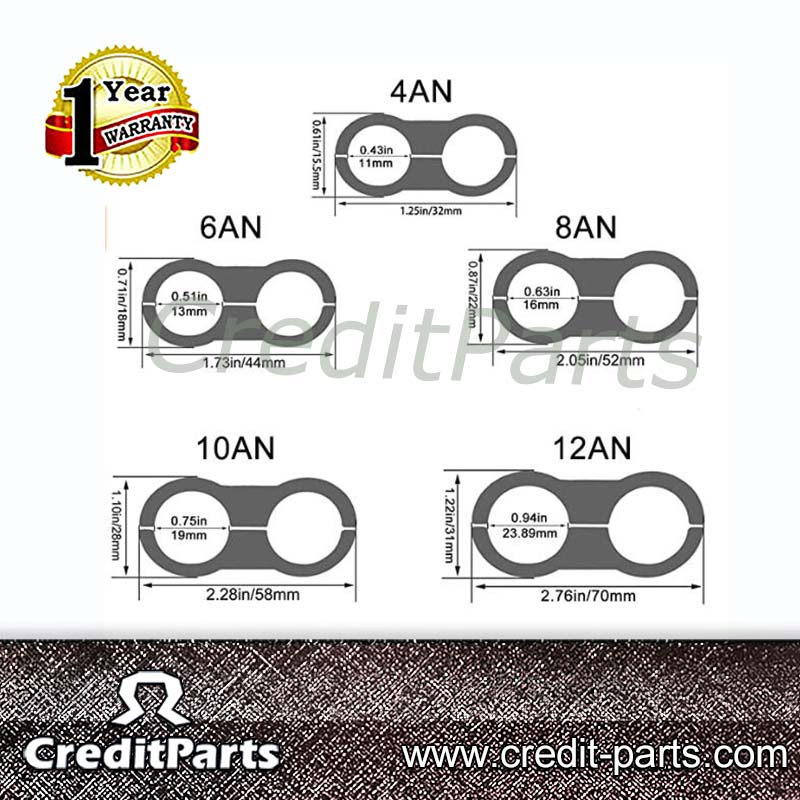 4an 6an 8an 10an 10 Hose Separator Clamp Fuel Line Hose