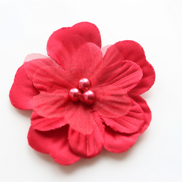Three-Layer 3D Beaded Lace Flower Accessories
