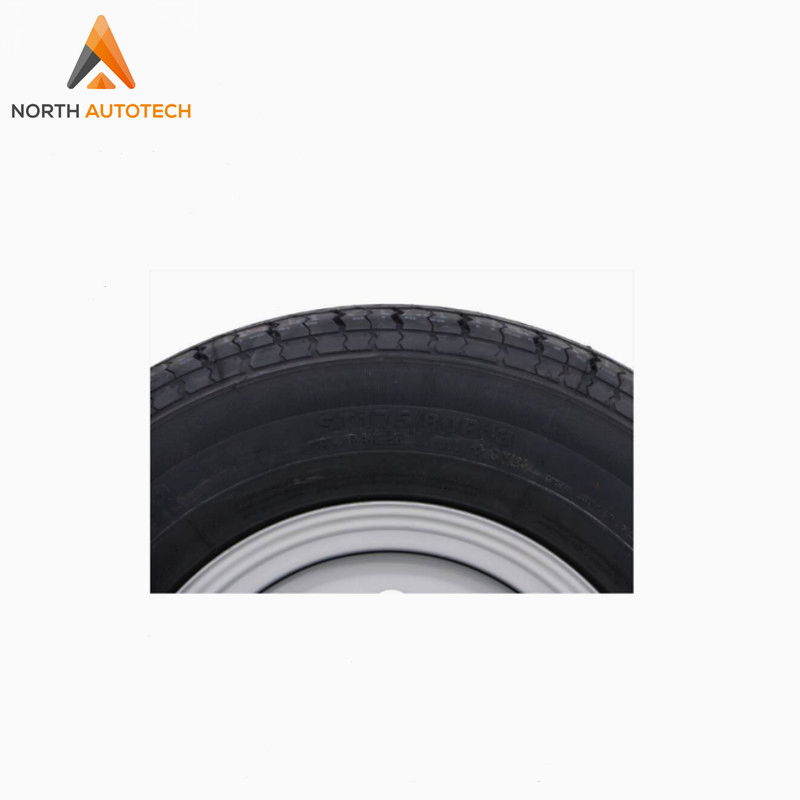 13" 6 Ply Radial Trailer Tire with St 175/80r13 - 5X4.5 (Silver Mod)