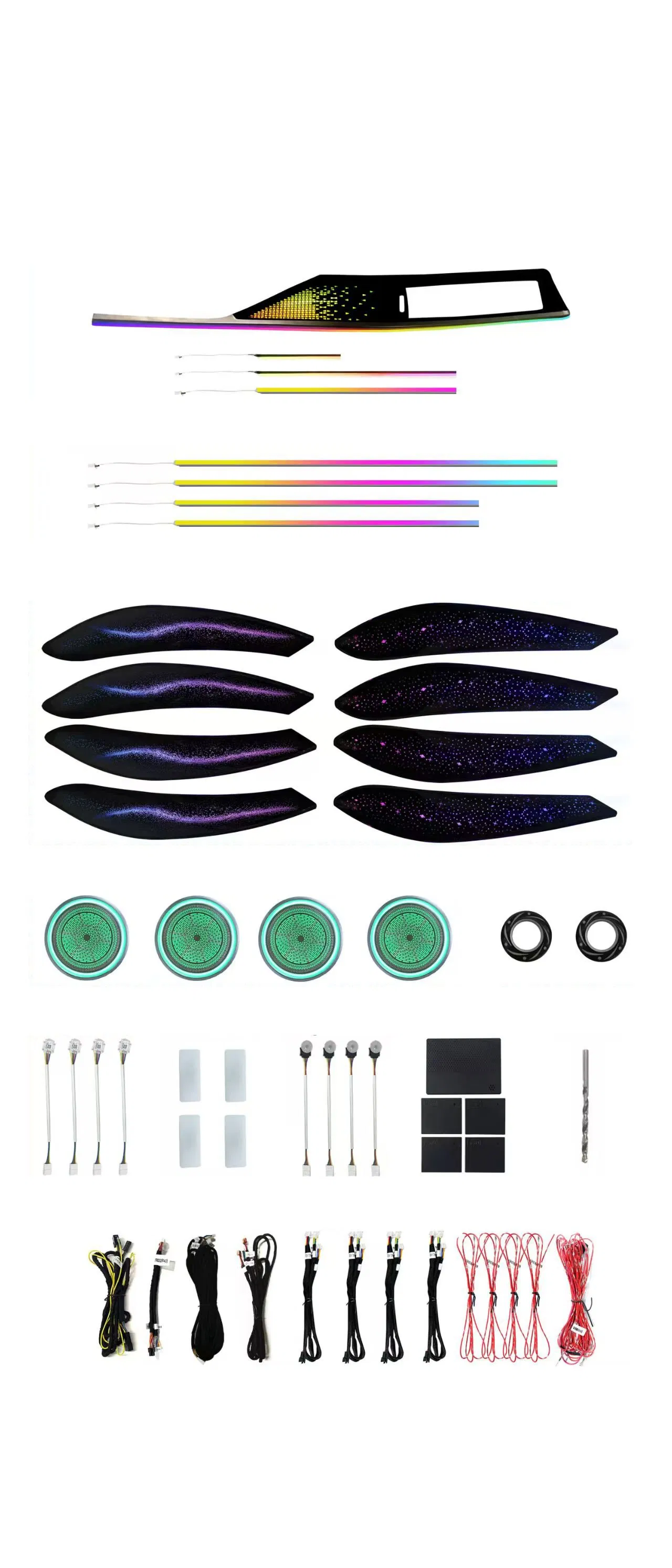 LED Ambient Light Interior Ambient Light Car LED Strip Lights Rainbow Symphony Light