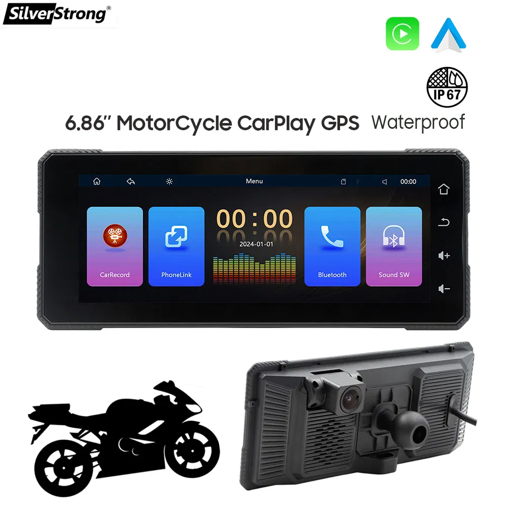 Мотоциклетный GPS-навигатор с CarPlay и Android Auto