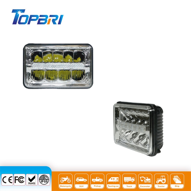 LED-фара для грузовиков 12V 55W DOT 4x6 дюйма