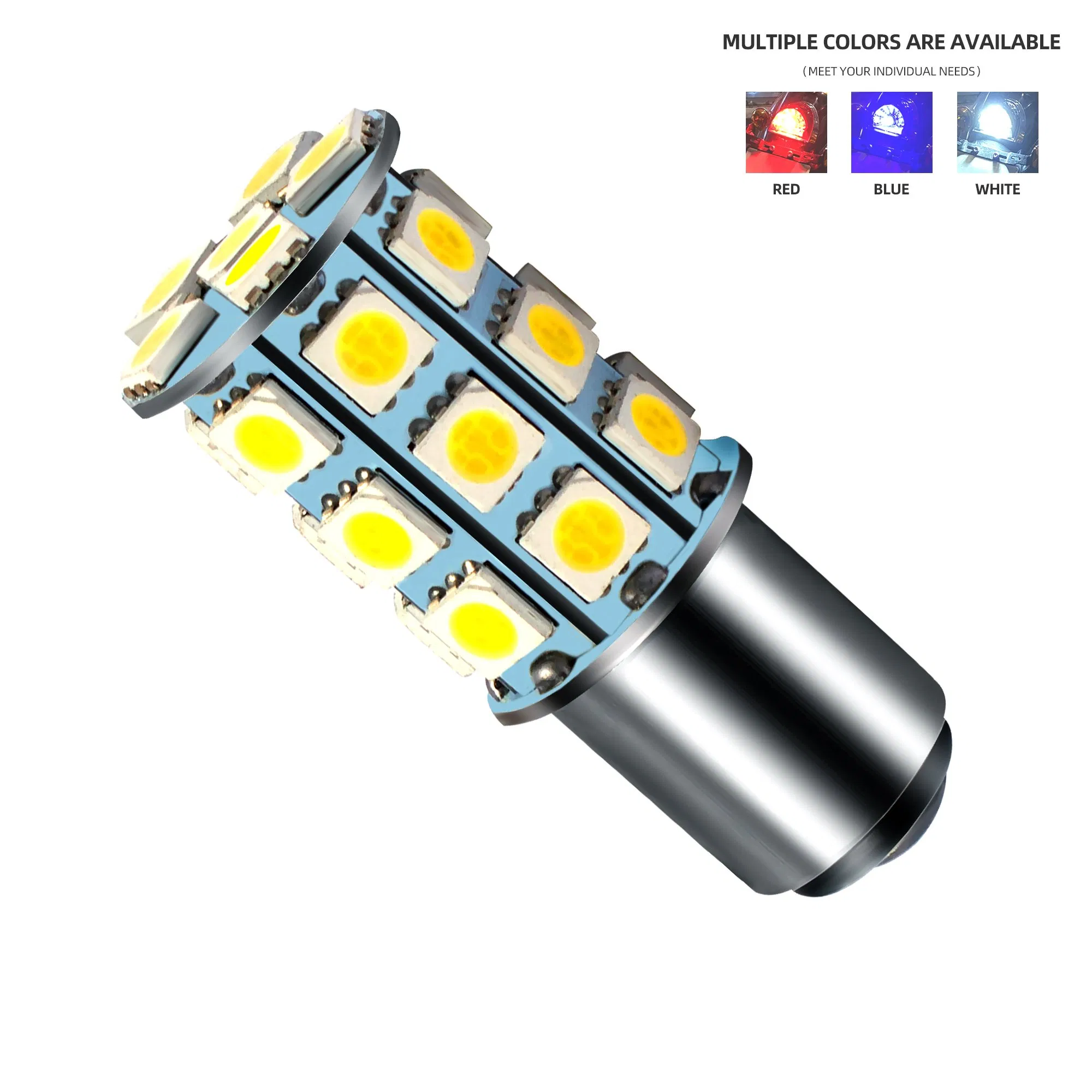 Светодиодная лампа 1157 12V 1.7W, 27 диодов, белая мигающая
