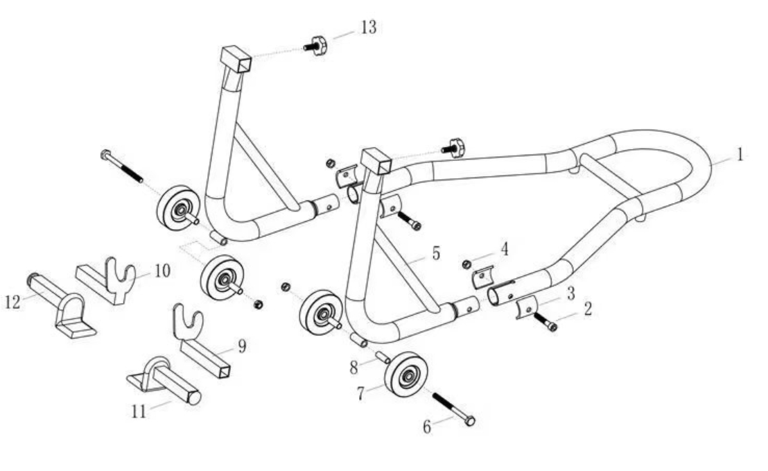 Motorcycle Paddock Parking Stand for Motorcycle Rear Wheel Front Slides Stand Lift