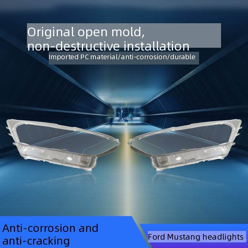 Headlight Lens Cover for Ford Mustang 2015-2017 Transparent Headlamp Shell Replacement Clear Plastic Mask Cover S550 Parts