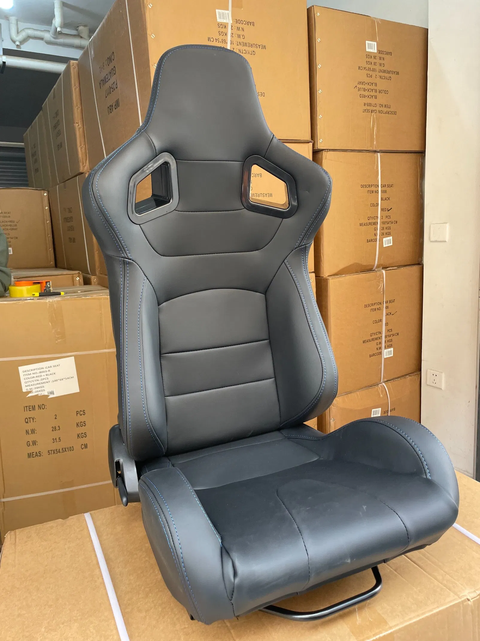 Universal Racing Seat Adjustable Black Carbon Fiber Bus Seat