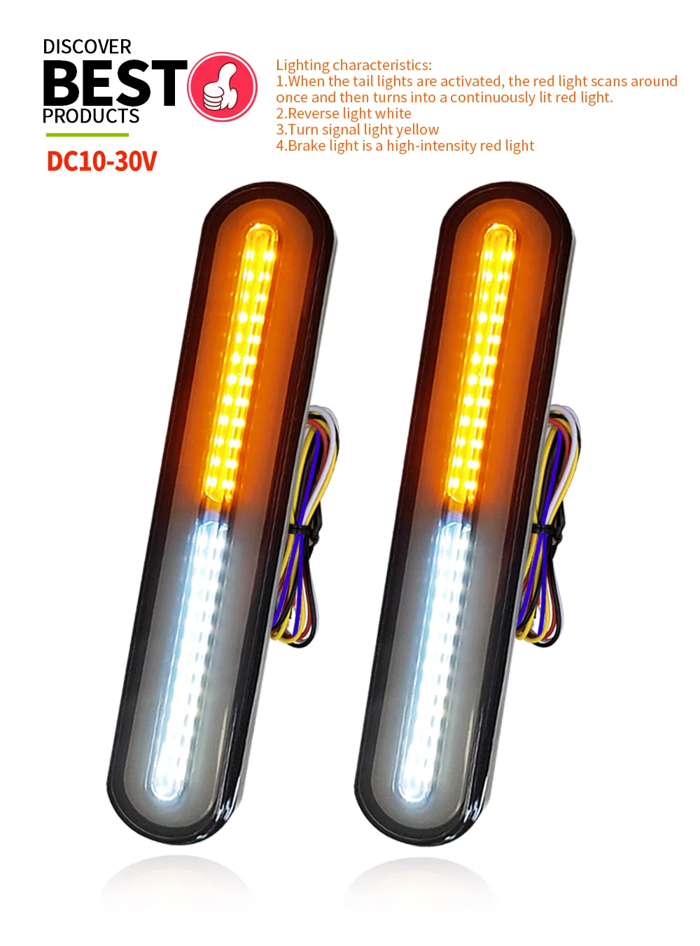 Светодиодный задний фонарь Jofi с неоновым кольцом для грузовиков