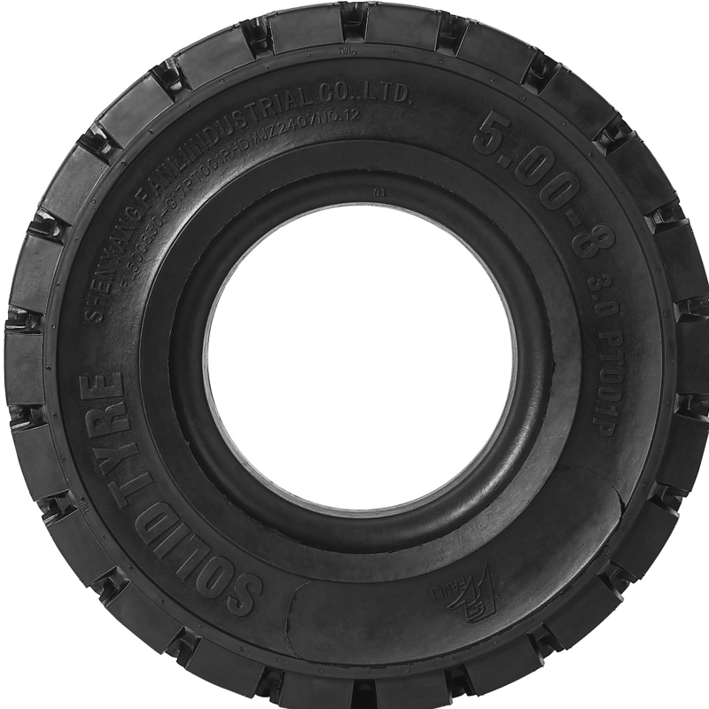 Шина для погрузчика 9.00-20, 3 тонны, цельнорезиновая