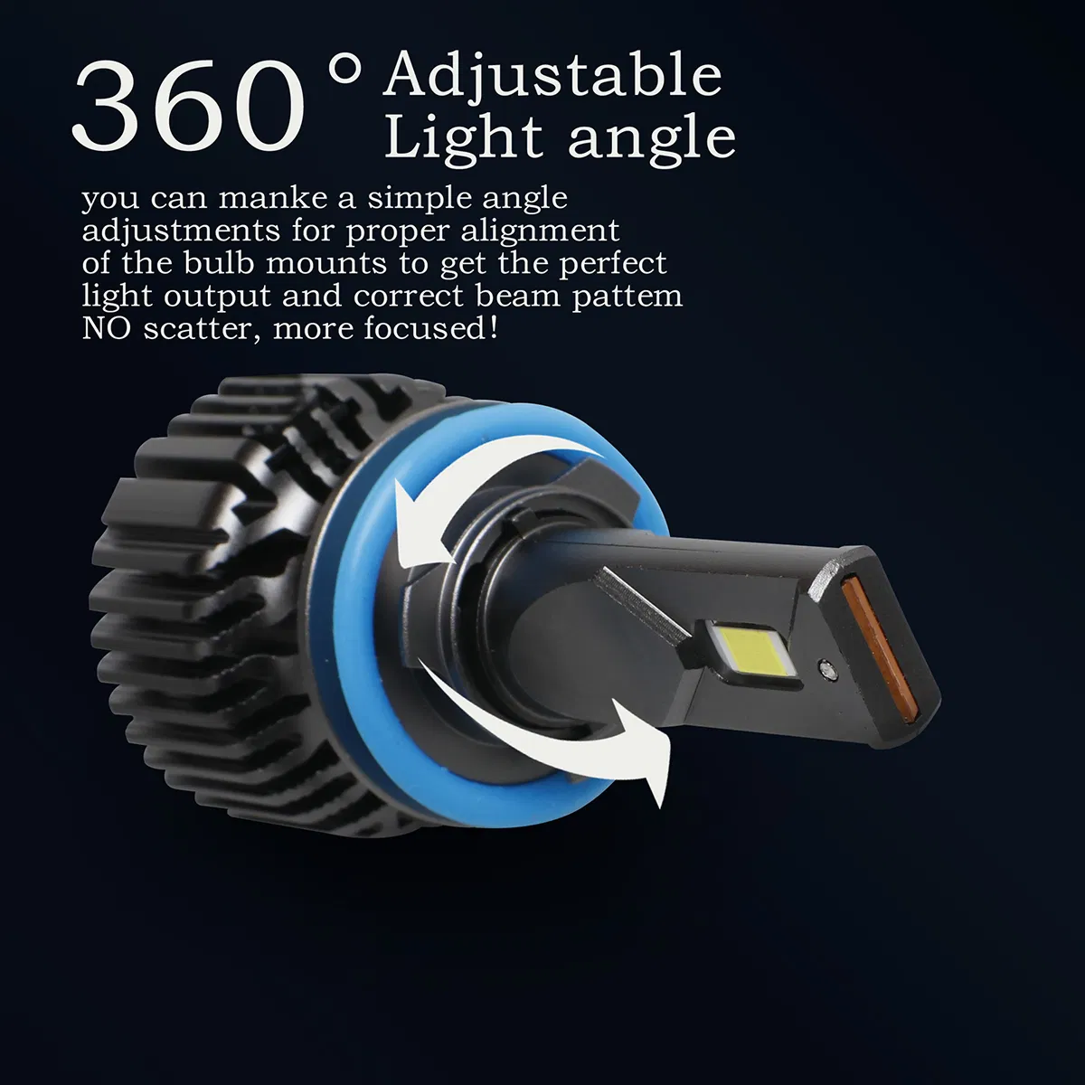 Светодиодная лампа H4 100W 6500K для фар