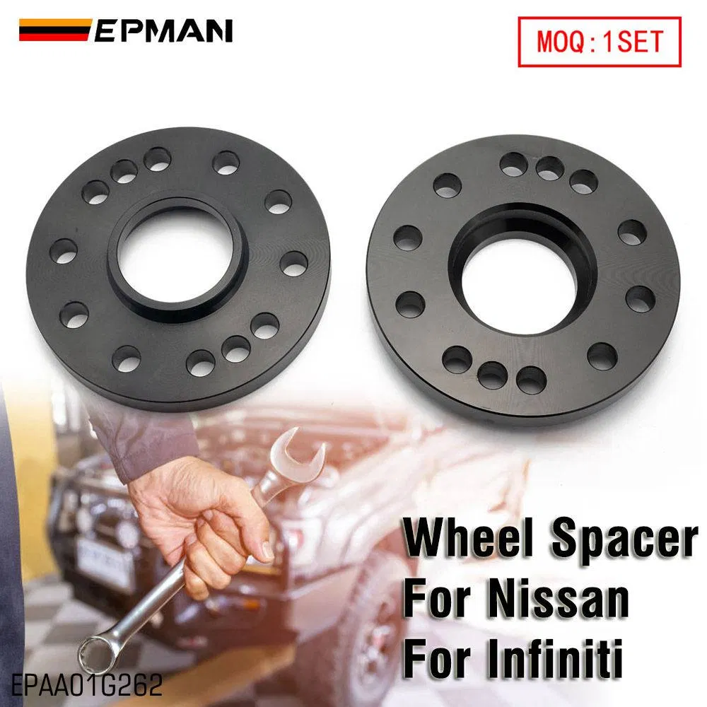 Epman 1 Pair 15mm Wheel Spacers for Nissan - 66.1mm Hub Centric, 4/5X114.3 PCD, T6061 Aluminum, Hard Anodized, Premium Fitment Epaa01g262