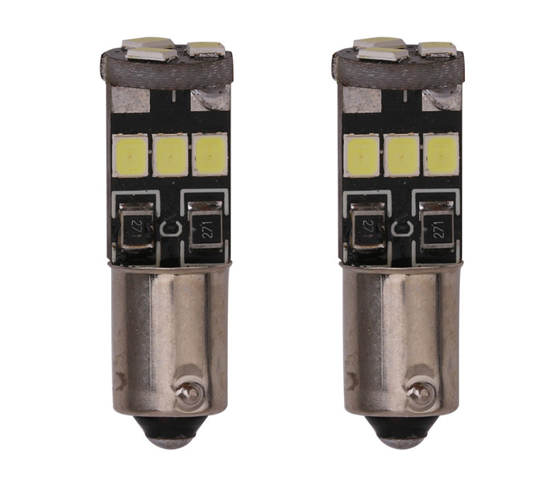 Светодиодные лампы BA9S для подсветки номера, 9 SMD