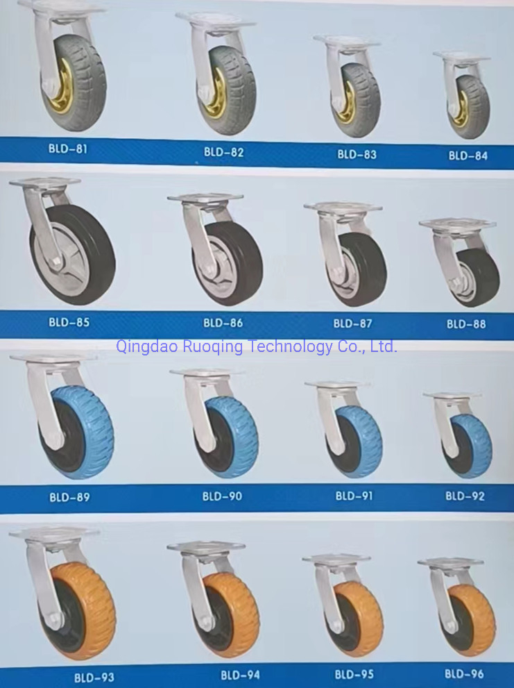 Heavy Duty Fixed Swivel PU Caster