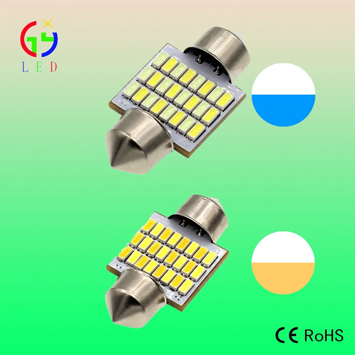 Сверхяркая светодиодная лампа 52SMD для авто, поворотники