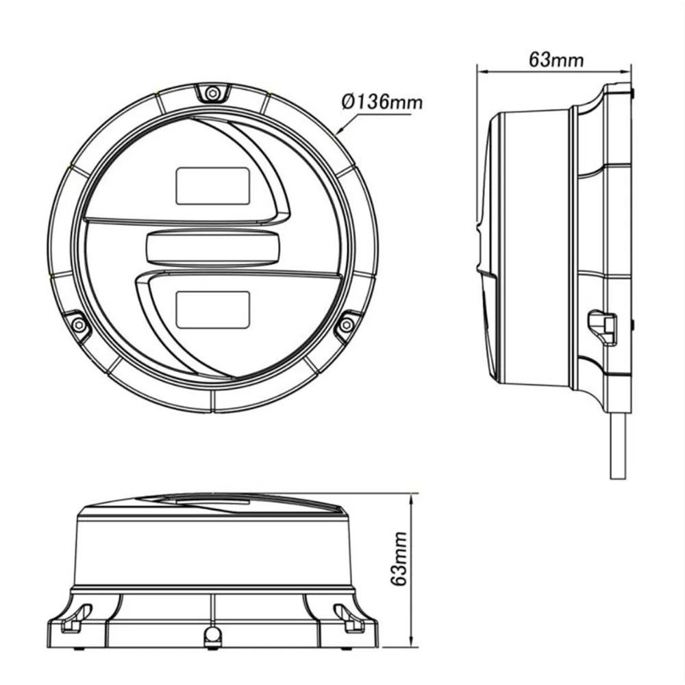 Светодиодный проблесковый маяк E-MARK 42W с магнитным креплением