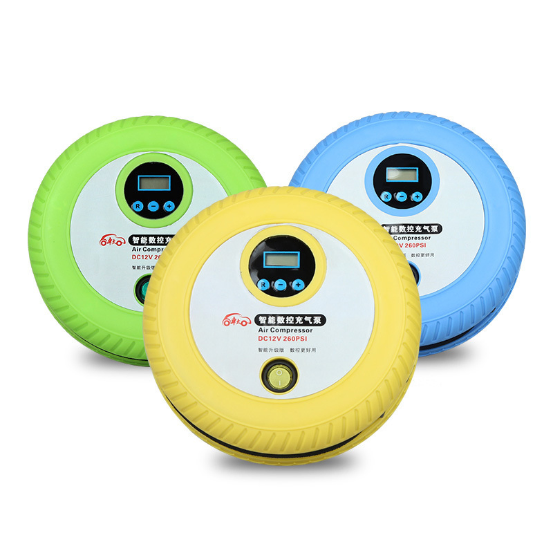 Portable Digital Display Intelligent Preset Pressure Car Air Compressor 12V Electric Tire Pump 260psi Vehicle Inflater