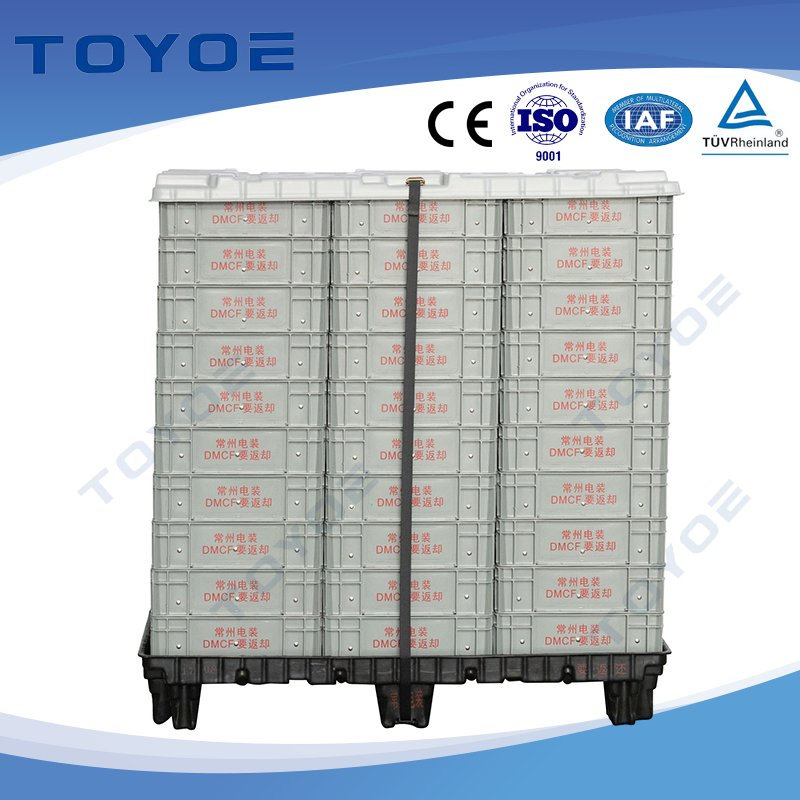 Soundproof Plastic Crates Euro Pallet Box Plastic Crate Box with Noise-Dampening Layers--Ideal for Electric Vehicle Parts Transport