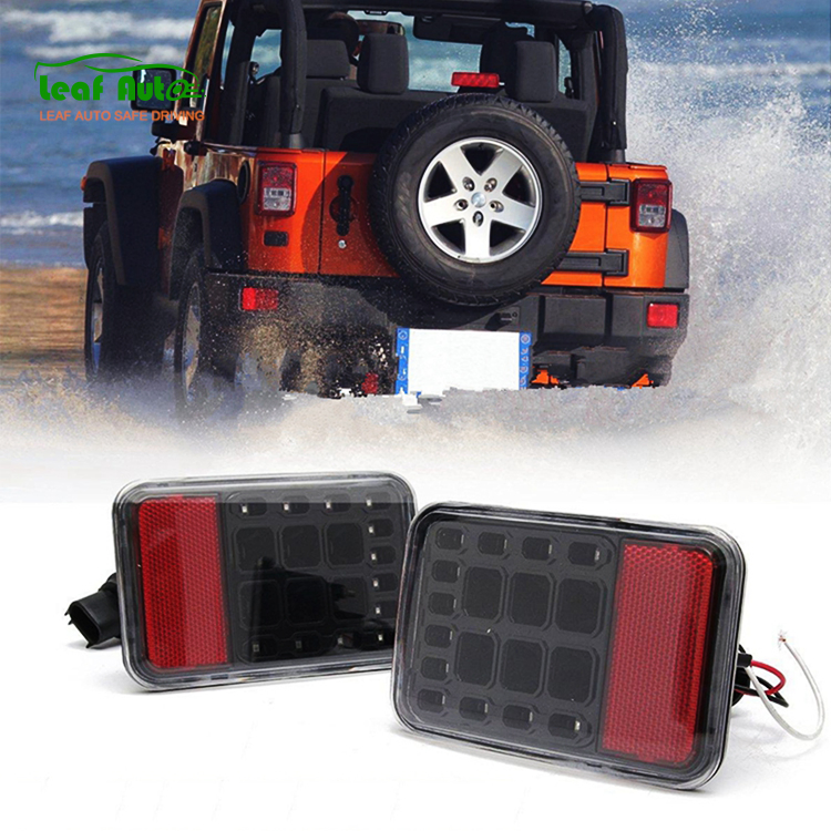 Rear Bumper Fog Parking Light Fit for Jeep Wrangler Jk 2007-2016 Reverse Brake Lights Lamp