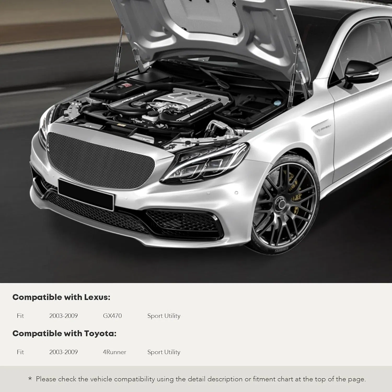 Газовые упоры капота для Ford Crown Victoria