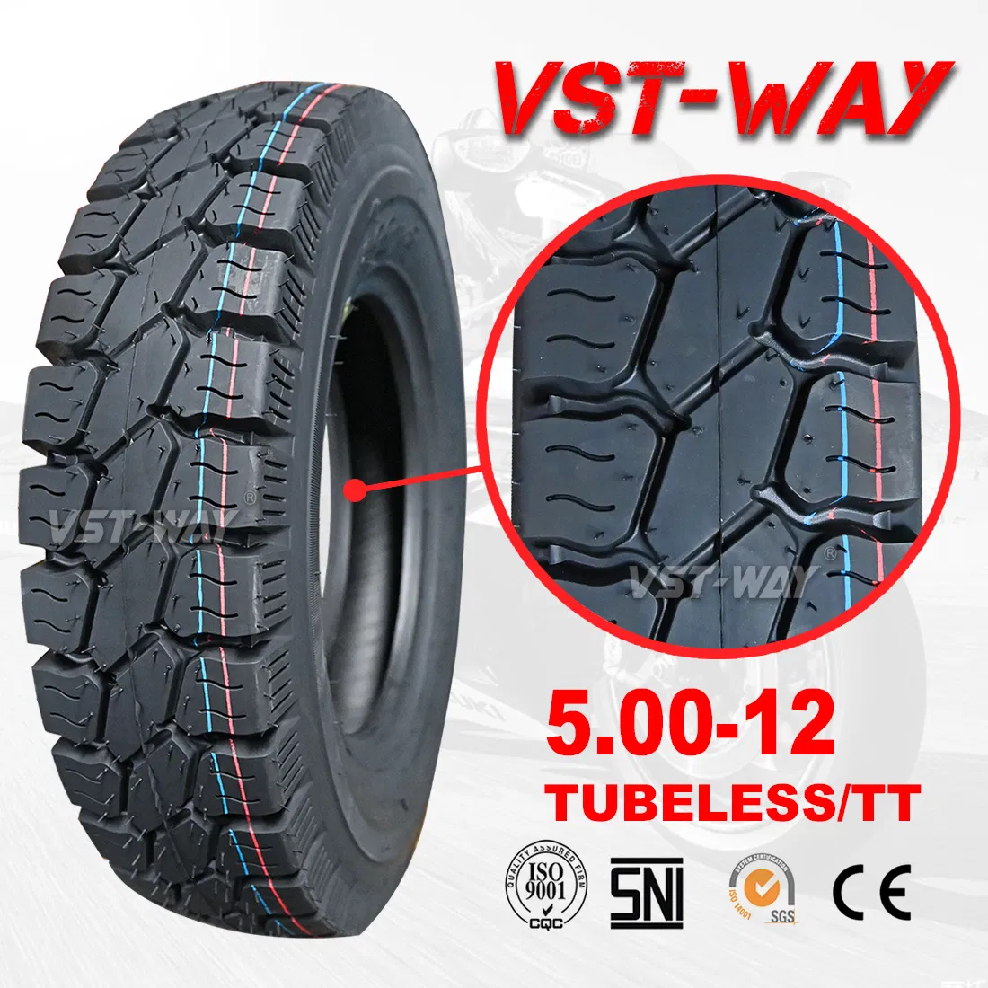 Шина мотоциклетная TVS 4.00-8 для трициклов и тук-туков