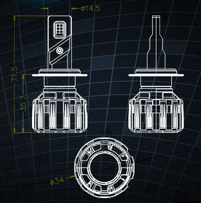 65W CE RoHS Deerxuan Auto Parts Truck Tail Light LED Headlight Manufacture