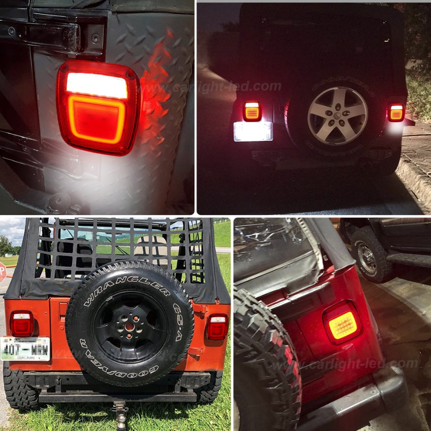 Stop Position Tail License Plate Reversing Light Jeep Wrangler Cj Tj Yj