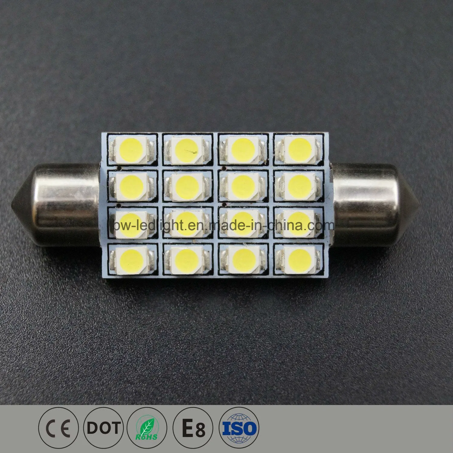 Светодиодная лампа для авто 41мм Canbus (S85-41-016Z3528P)