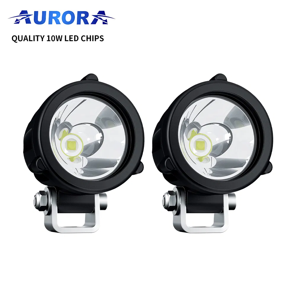 Противотуманные LED фары Aurora для мотоцикла, 2 шт.