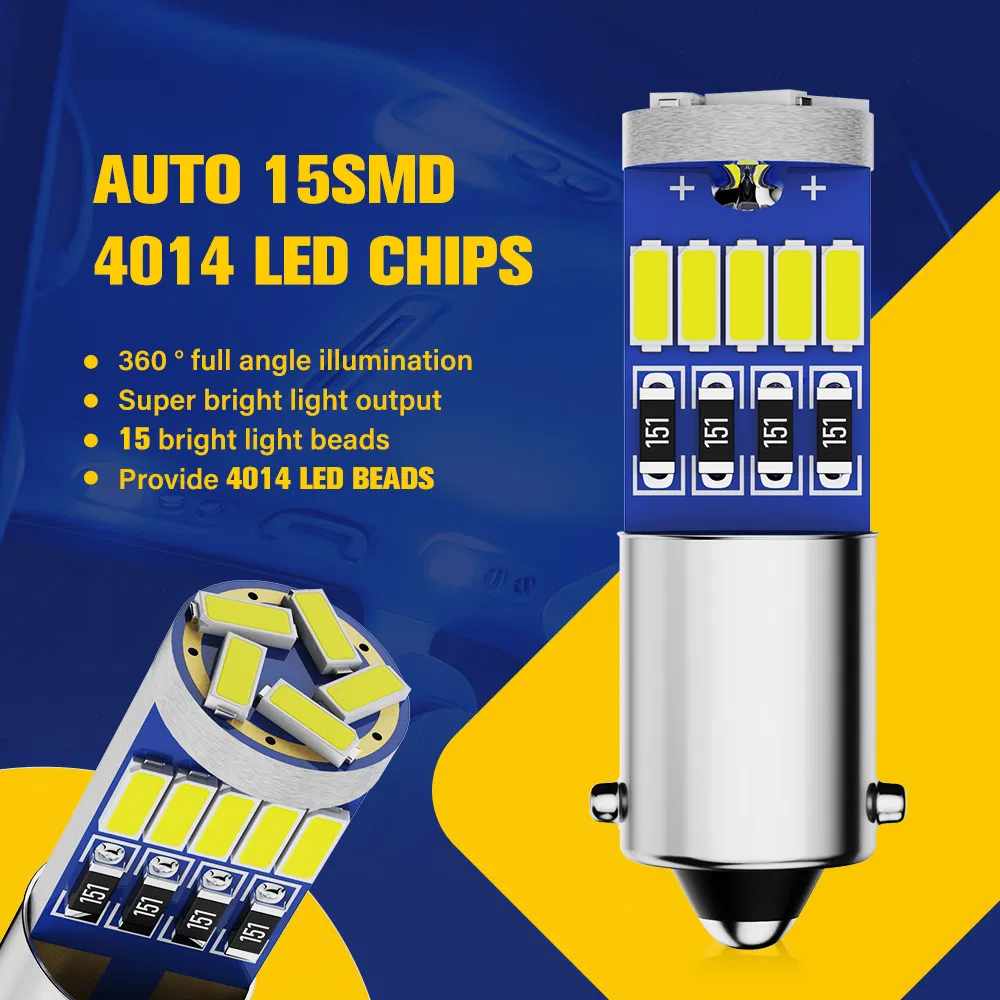 Светодиодная лампа BKR Ba9s 4014 15SMD для салона авто, 12В