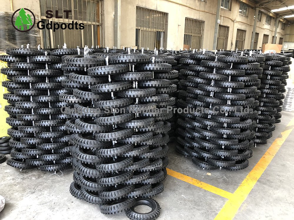 13 Inch Solid Rubber Wheelbarrow Wheel with Axle
