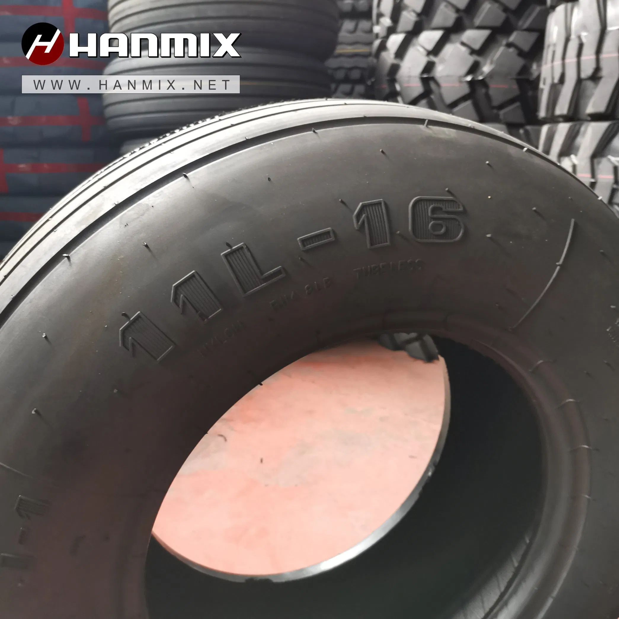 Hanmix Agriculture Industrial Farm Paddy Feald Rice Transplante Tyres Irrigation Wheels Solid Rubber for Tractor Harvester 600-16, 750-16, 760L-15 Tire