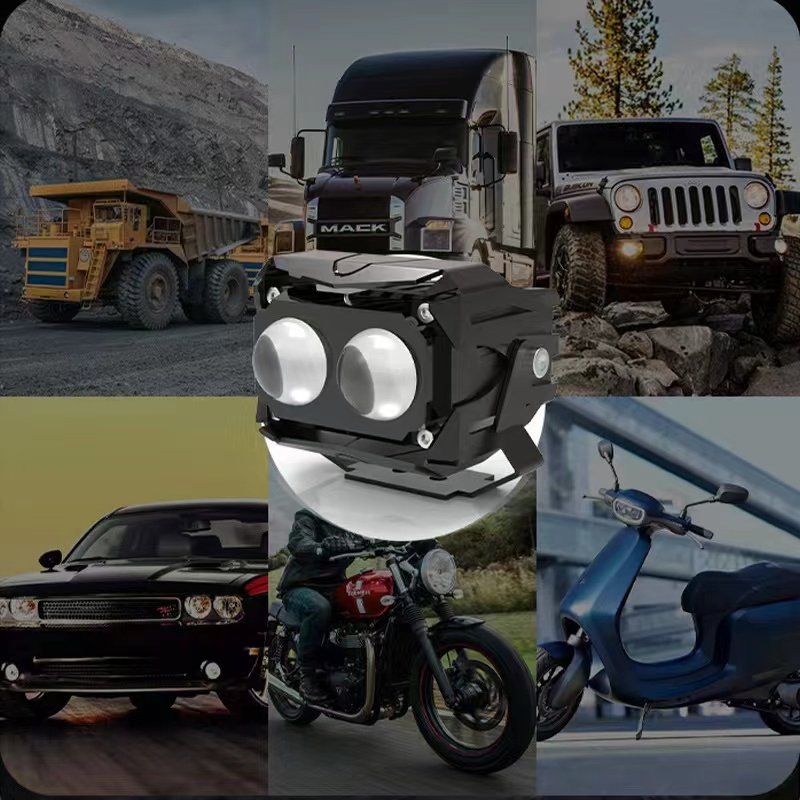Мини LED проектор противотуманная фара для мотоциклов и авто