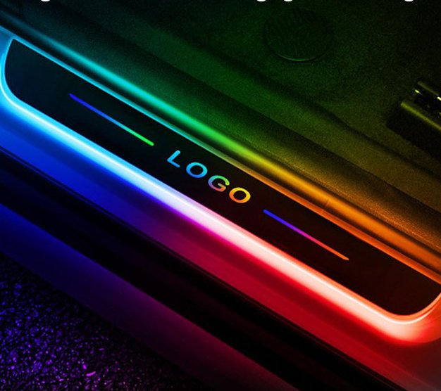 Светодиодная подсветка порогов дверей автомобиля