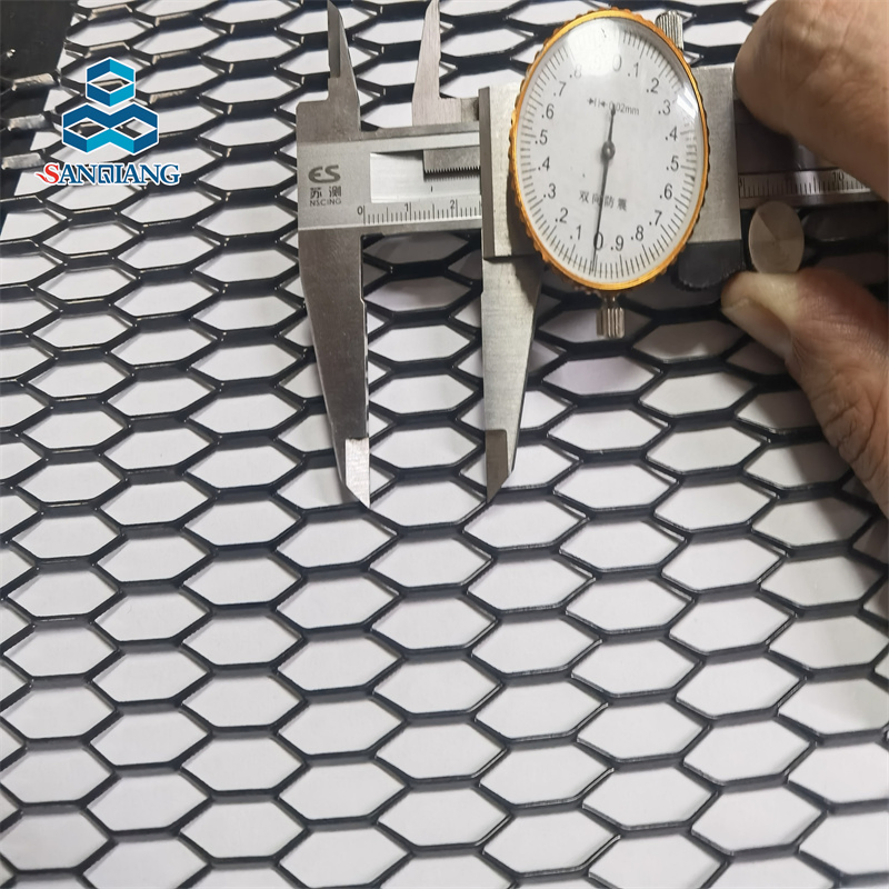 400X100 mm Black Expanded Aluminum Car Grill Mesh Sheet for Car Front Hood Bumper Accessories