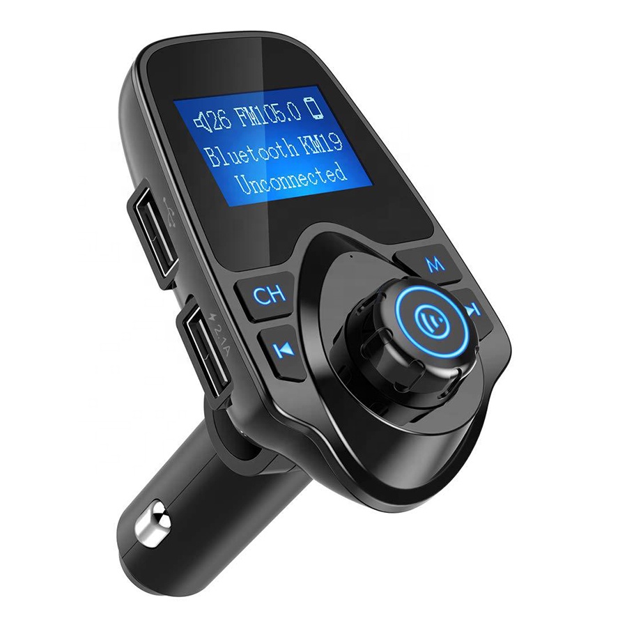 Автомобильный FM-передатчик T11 с громкой связью, USB-портами и быстрой зарядкой